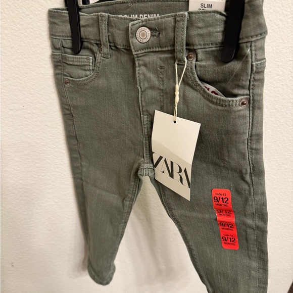 Zara Kids Olive Green Slim Jeans - Picture 1 of 2